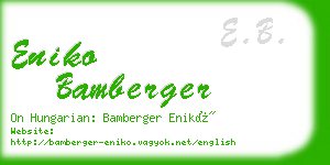 eniko bamberger business card